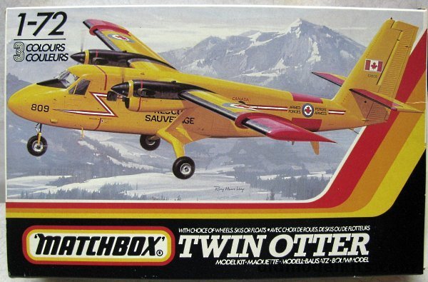 Matchbox 1/72 DH-6C Twin Otter Floats or Gear - RCAF or Aurigny Air Service Ltd, PK-127 plastic model kit